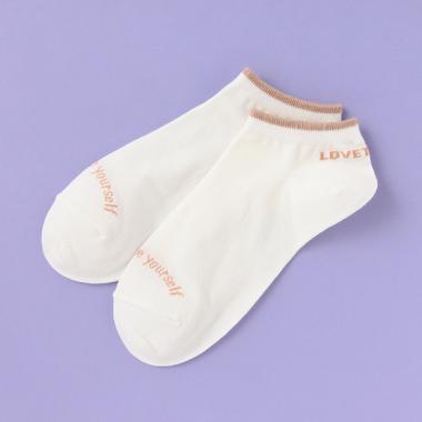 踵ロゴスニーカーインソックス