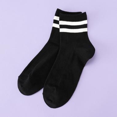 2本ラインクルーソックス