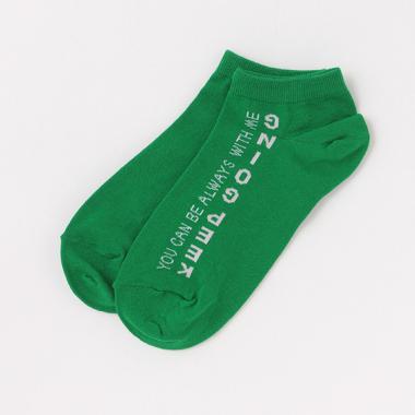 縦ロゴスニーカーインソックス