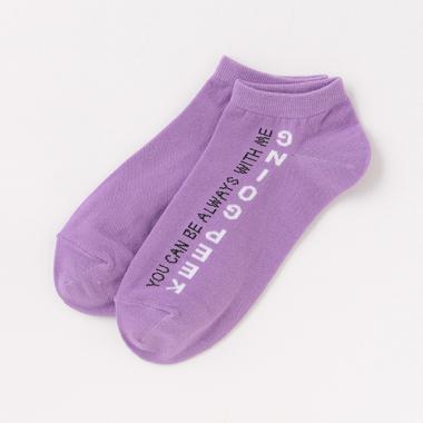 縦ロゴスニーカーインソックス