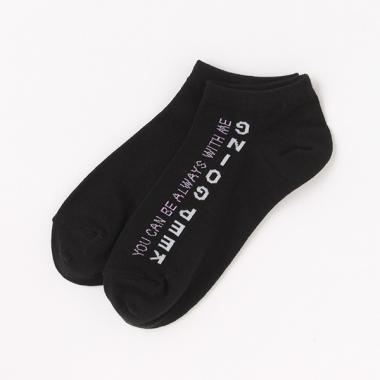 縦ロゴスニーカーインソックス