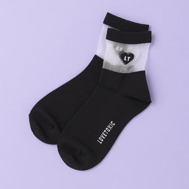 モチーフシースルーソックス