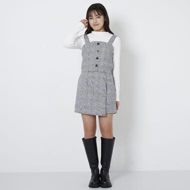 チェックビスチェ3点SET UP