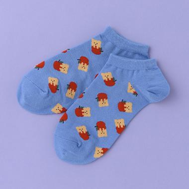 クマウサ総柄アンクルソックス