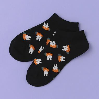 クマウサ総柄アンクルソックス