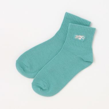 ハングル刺しゅうアンクルソックス