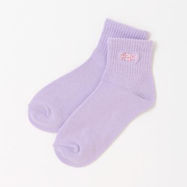 ハングル刺しゅうアンクルソックス