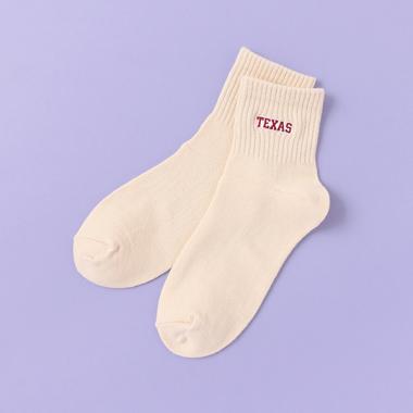 ロゴ刺しゅうクルブシソックス