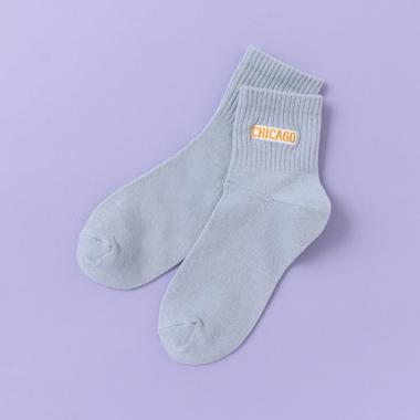 ロゴ刺しゅうクルブシソックス