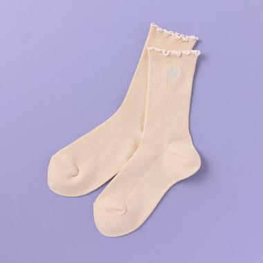 メローハート刺しゅうクルーソックス