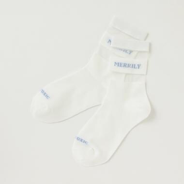 ライン透けソックス