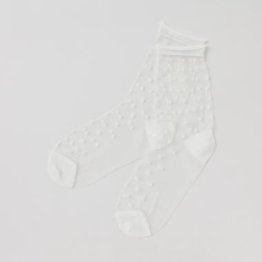 ドット透けソックス