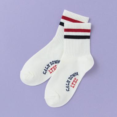 2本ラインクルーソックス