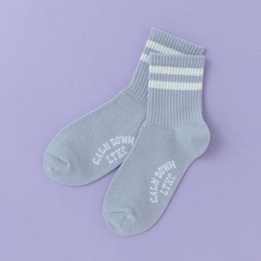 2本ラインクルーソックス