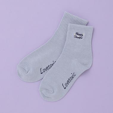 フラワーロゴ刺しゅうクルブシソックス