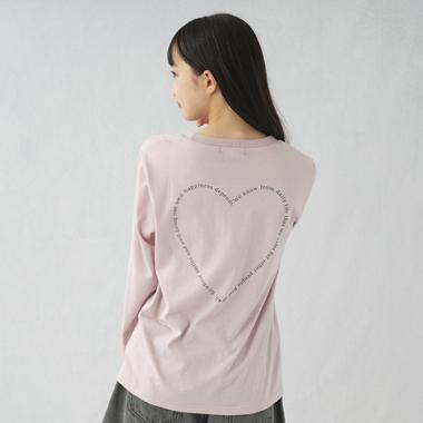 バックハートロゴ長袖Tシャツ