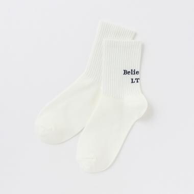 バックロゴクルーソックス