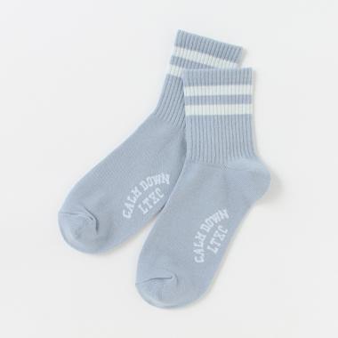 2本ラインラインクルーソックス