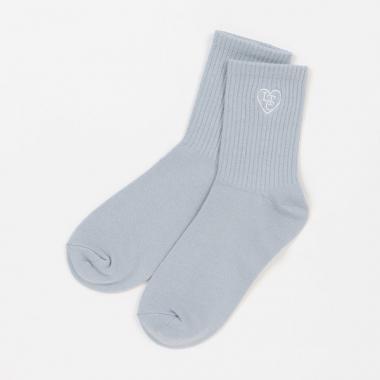 刺しゅうリブクルーソックス