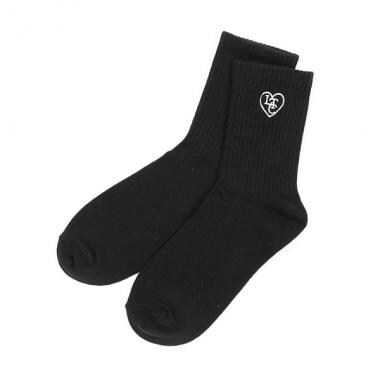 刺しゅうリブクルーソックス