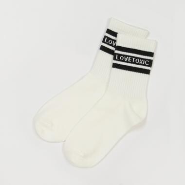 ラインロゴクルーソックス