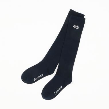 ロゴフラワー刺しゅうハイソックス