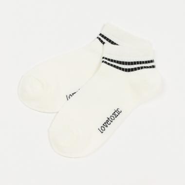 2本ラインラインくるぶしソックス