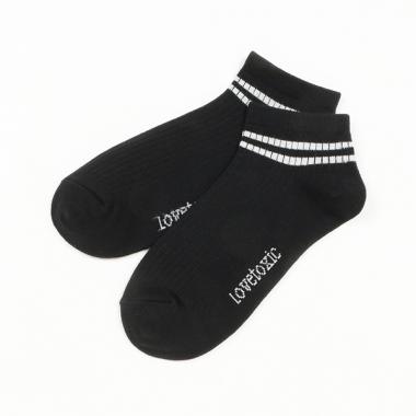 2本ラインラインくるぶしソックス