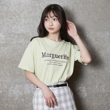 【コットン100%】マーガレット刺しゅう990半T