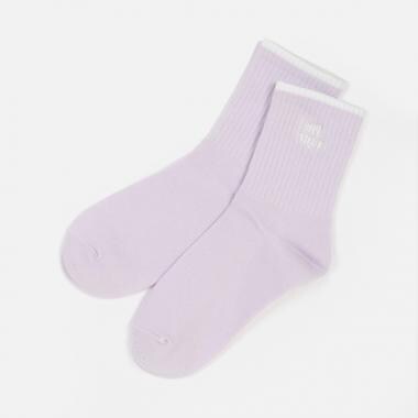 刺しゅうリブクルーソックス