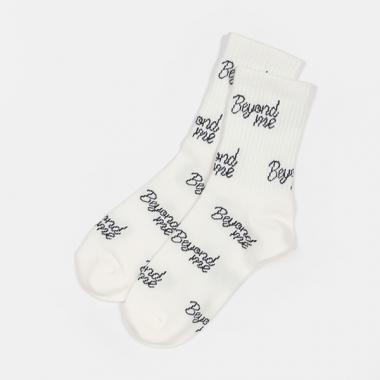 ロゴ総柄リブクルー