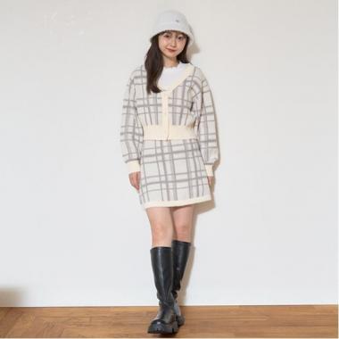 ジャガードチェックセットアップ