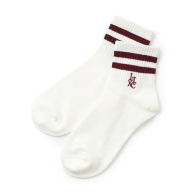 ライン刺繍クルブシソックス