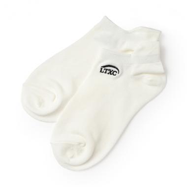 【LTXC】カカトタン刺しゅうスニーカー丈ソックス