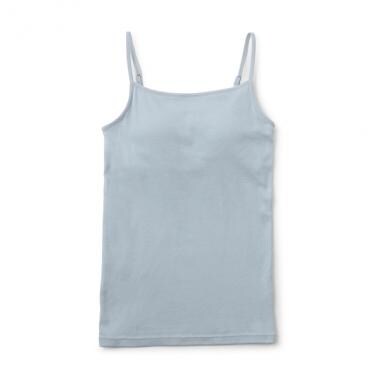 【ベーシック】【綿100％】パッドつきキャミソール