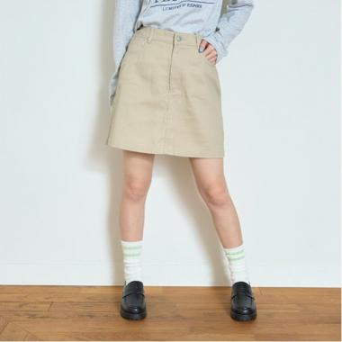 【ベーシック】【GOODPRICE】デニム・ツイル台形スカパン