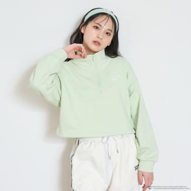 【Reebok】クロップドハーフジップ