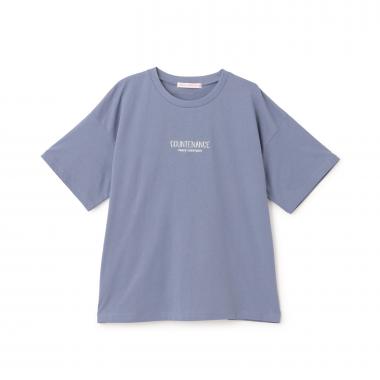 【7days/綿100％】バックガールイラスト半袖Tシャツ