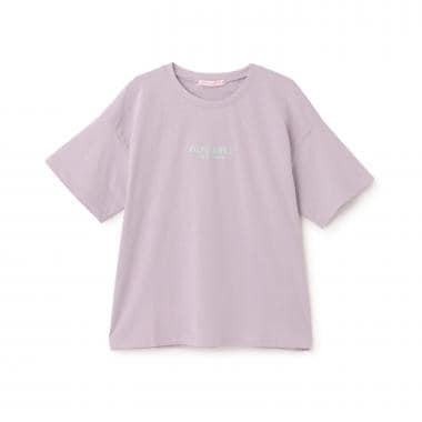 【7days/綿100％】バックガールイラスト半袖Tシャツ