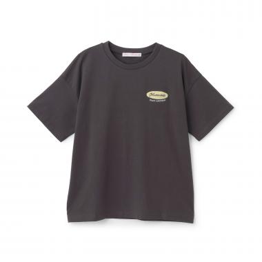 【7days/綿100％】バックガールイラスト半袖Tシャツ