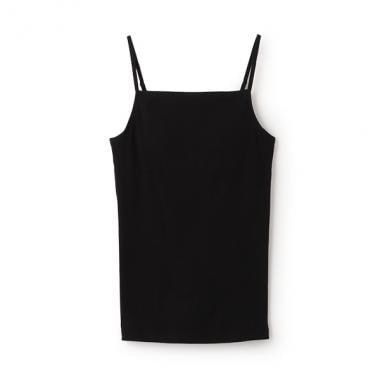 【ベーシック】【綿100％】カップつきテレコキャミソール