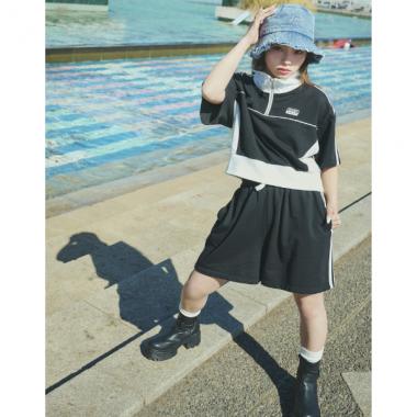 【LTXC】【吸水速乾/さらさら】ハーフジップ セットアップ