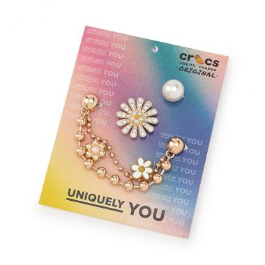【crocs】ジビッツ パール/リボン