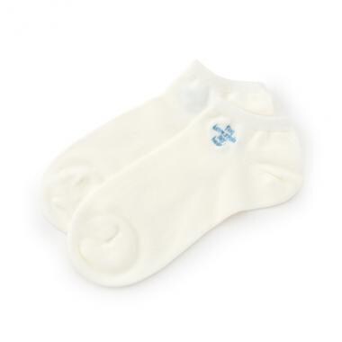 【接触冷感/ひんやり】刺しゅうスニーカー丈ソックス