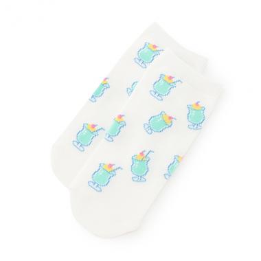 オイシイ総柄スニーカー丈ソックス