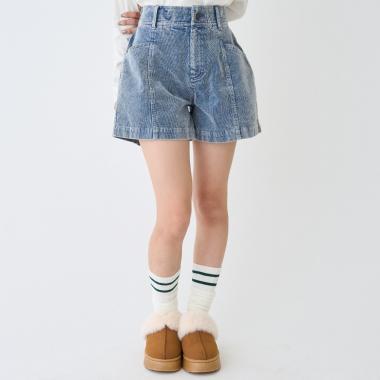こなれ見えコーデュロイショートパンツ
