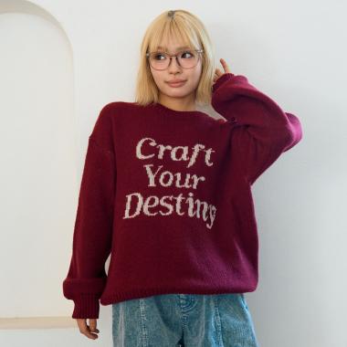 モヘアタッチジャガードプルオーバー