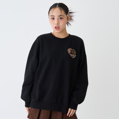 【綿100％】裏起毛アニマルルーズスウェット