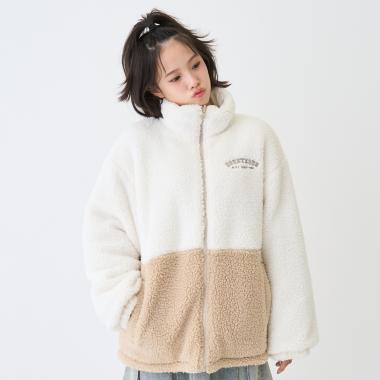 リバーシブルボアブルゾン