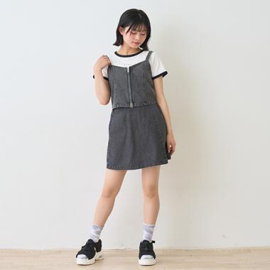 デニムスカートセットアップ